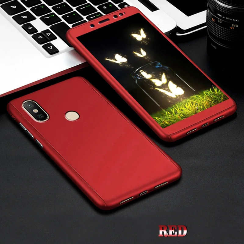 Чехол с полным покрытием 360 градусов для Xiaomi Mi A2 Lite Redmi Note 5 Pro S2 чехол на заднюю