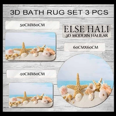 

Коврик для ванной из микрофибры с 3d принтом, 60x60 см, 50x60 см, 40x60 см