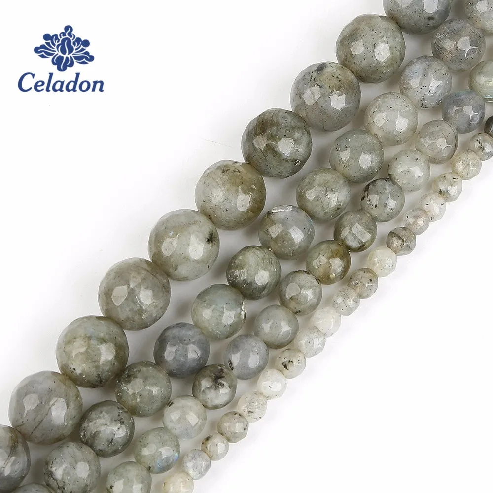 2018 Новый ограненный природный камень персиковый лунный круглые бусины 15 дюймов 4