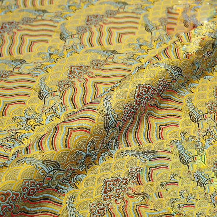 Mylb цветок сливы хлопчатобумажная ткань метр Ретро парча геометрический ручной