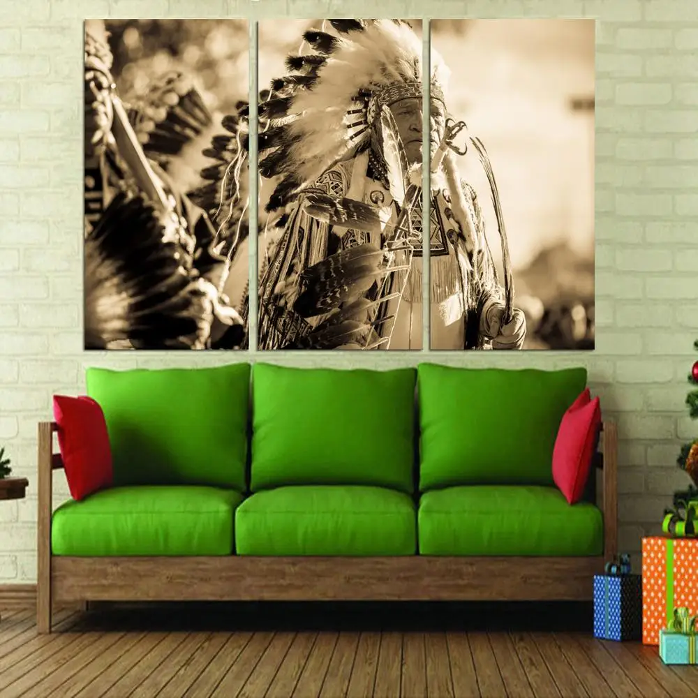 Прямая поставка 3 панели печатная картина индийская Настенная для украшения дома