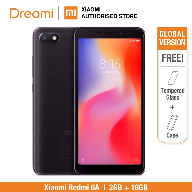 Global Version Xiaomi Redmi 6A 16GB ROM 2GB RAM (Brand New and Sealed) redmi6a 16gb | Мобильные телефоны и аксессуары
