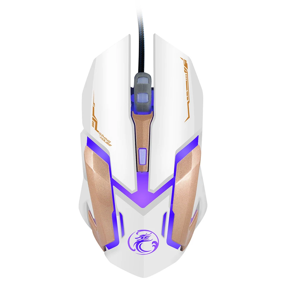 IMICE Проводная игровая мышь USB оптическая 6 кнопок V6 2400 точек/дюйм компьютерная ПК