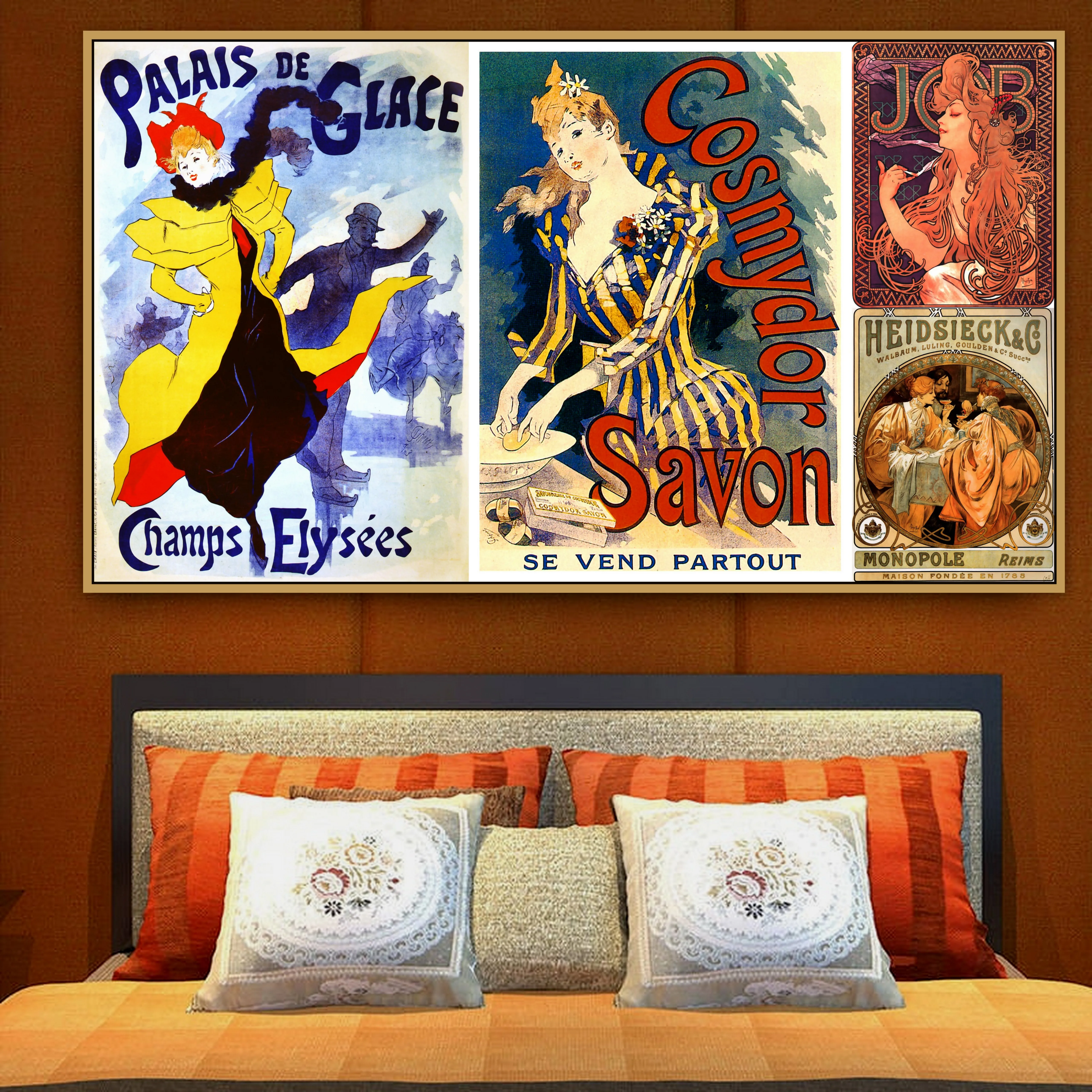 Monopole старый ретро реклама винтажные плакаты мотив фото коллаж холст картина