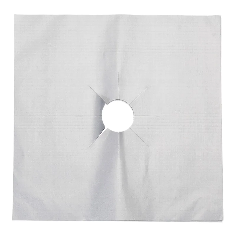 1PC Silver 1/2/4 шт антипригарный нож плита защитная крышка вкладыш Алюминий Фольга плита крышка Накладка Кухня Пособия по кулинарии аксессуары - Color: 1PC Silver