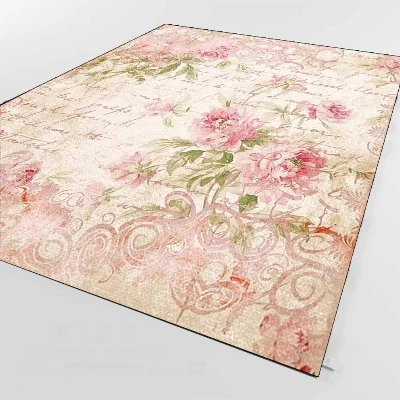 Еще Розовая роза цветок Винтаж 3d печати Нескользящие микрофибра гостиной на