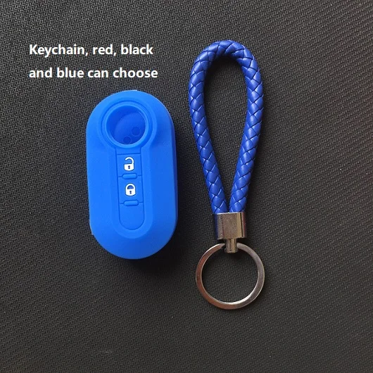 Keychain2 Силиконовый для ключа автомобиля чехол подходит для Fiat 500 Panda Punto Case Starline Флип складной дистанционный ключ чехол для автомобиля 2 кнопки - Название цвета: Keychain2
