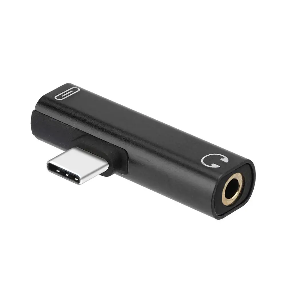 

1pc kphrtek 2 In 1 Type C To 3.5mm Jack Earphone Charging Converter USB Type-C Audio Adapter