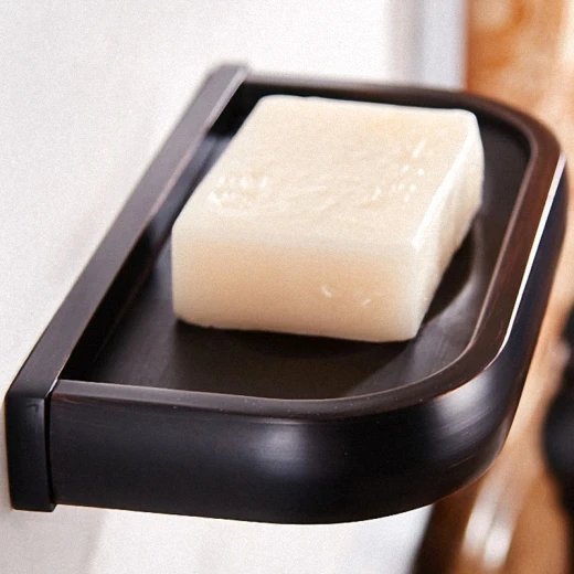 Soap Dish Роскошный современный набор аксессуаров для ванной комнаты, черный квадратный держатель для бумажных полотенец, Полка для полотенец - Цвет: Soap Dish