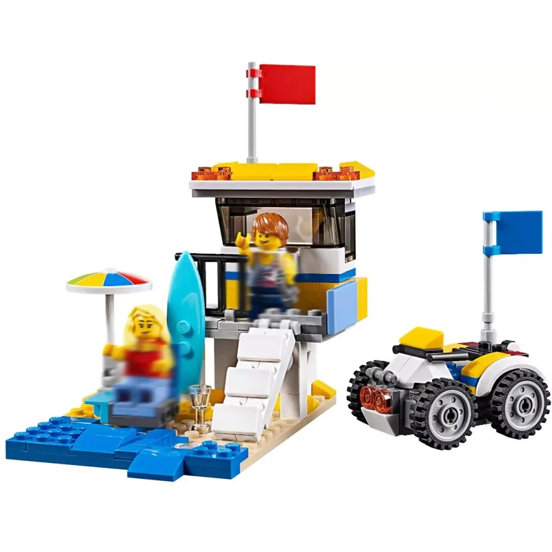 31079 391 шт 3-в-1 Sunshine Surfer Van Модель Строительный блок обучающая игрушка DIY для детей