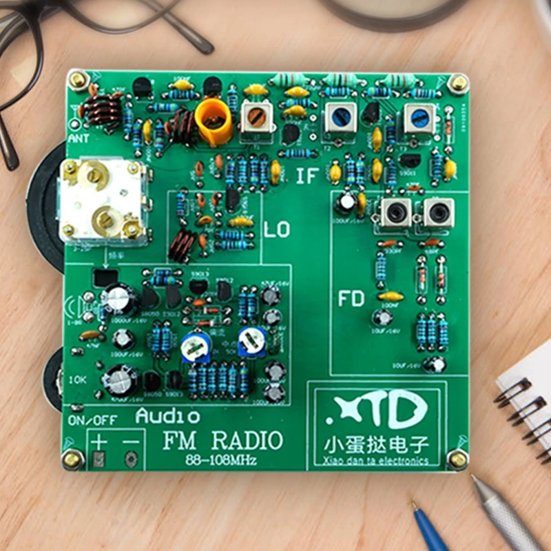 IWISTAO FM-радио тюнер готовая плата полностью разделенные компоненты DC6V батарея