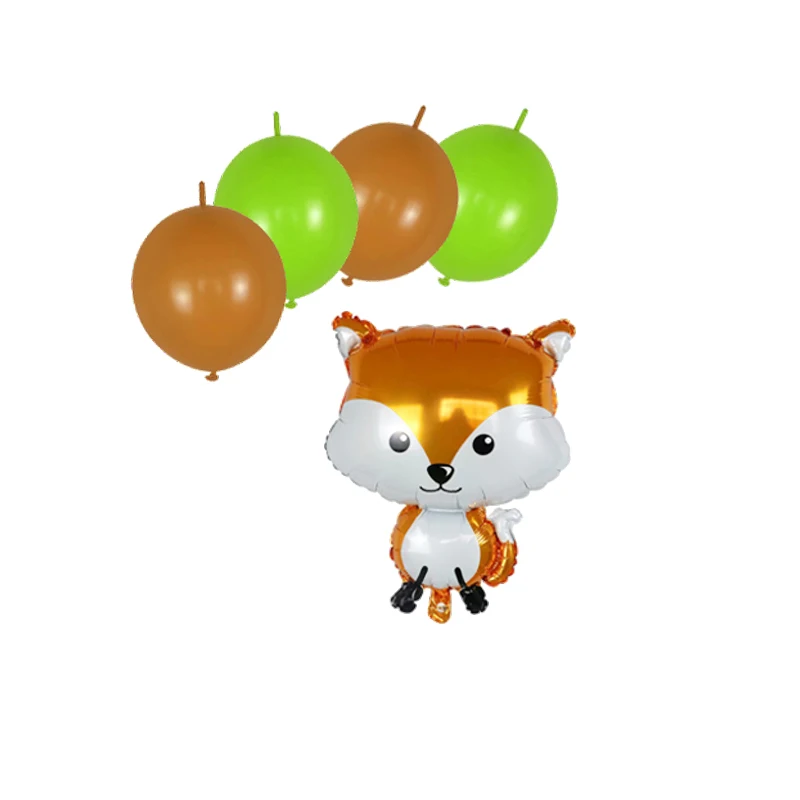5 шт. животных шарики для день рождения 10 дюймов хвост шар джунгли вечерние сафари