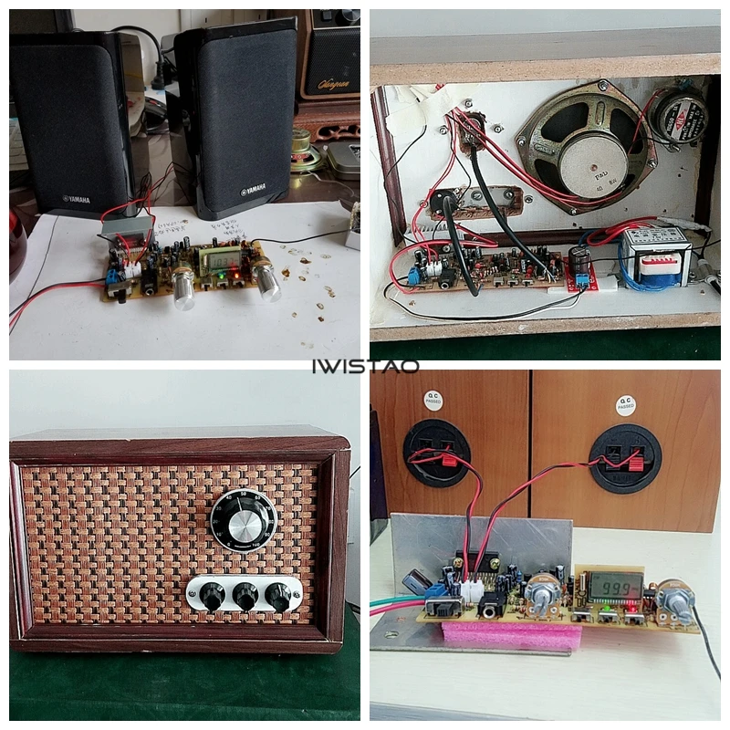 Готовая плата FM радио IWISTAO 2X8W дисплей TA8122AN Power Amp TDA7057AQ рабочее напряжение