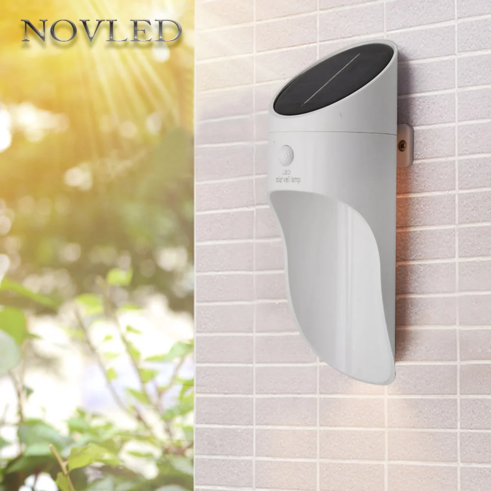 Светодиодный Сенсор свет солнечные лампы водонепроницаемый датчик настенная