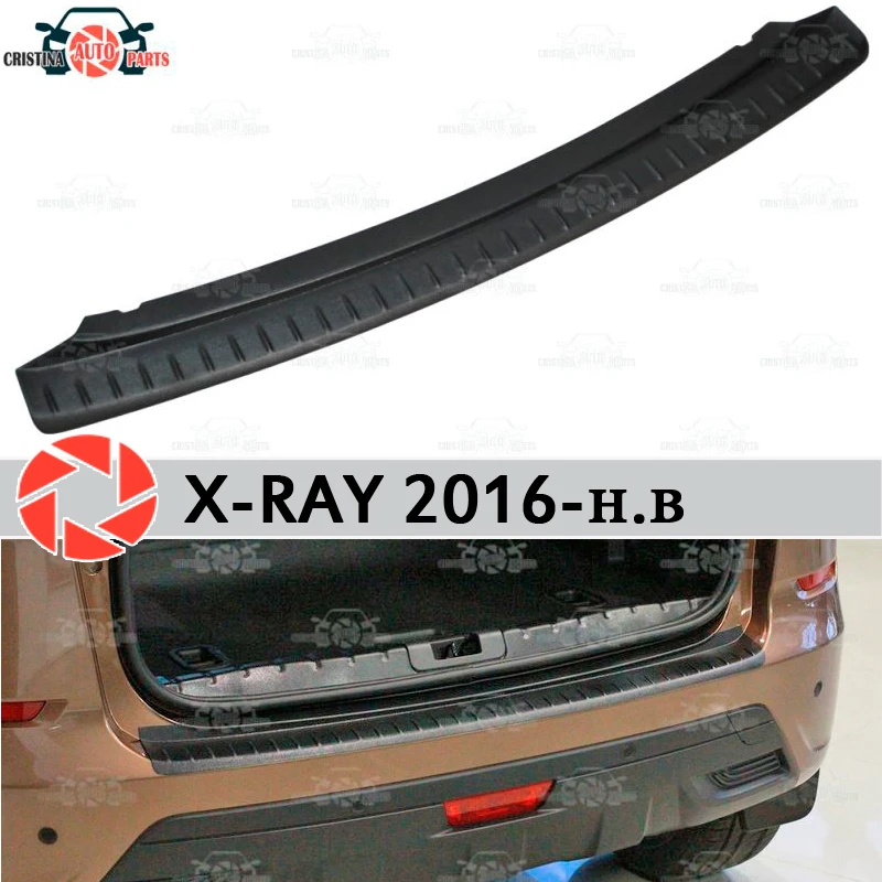 Защитная пластина на порог заднего бампера для Lada X Ray 2016|Хромирование| |