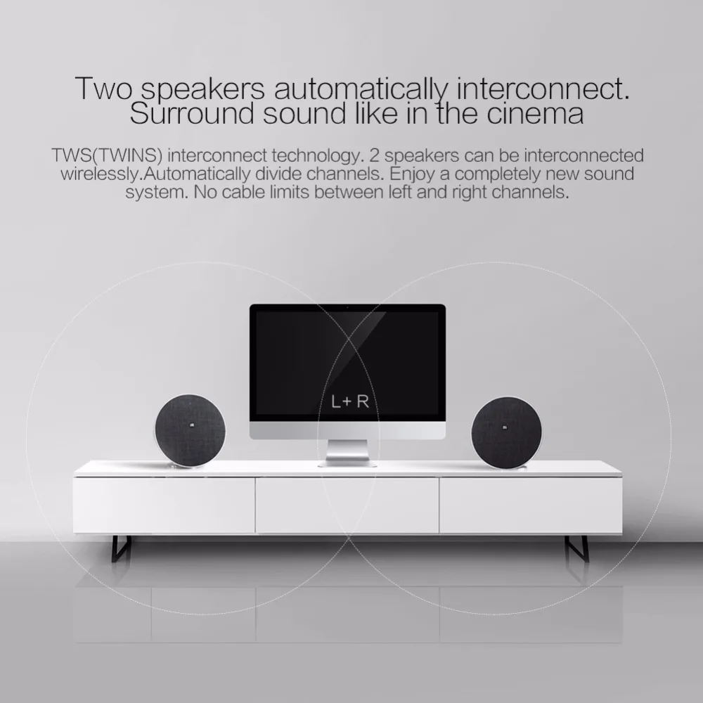 NILLKIN уютный MC5 Bluetooth 4.0 Динамик музыка объемного бас Динамик Music Box Подходит для мобильного телефона ТВ ноутбук для Xiaomi дома