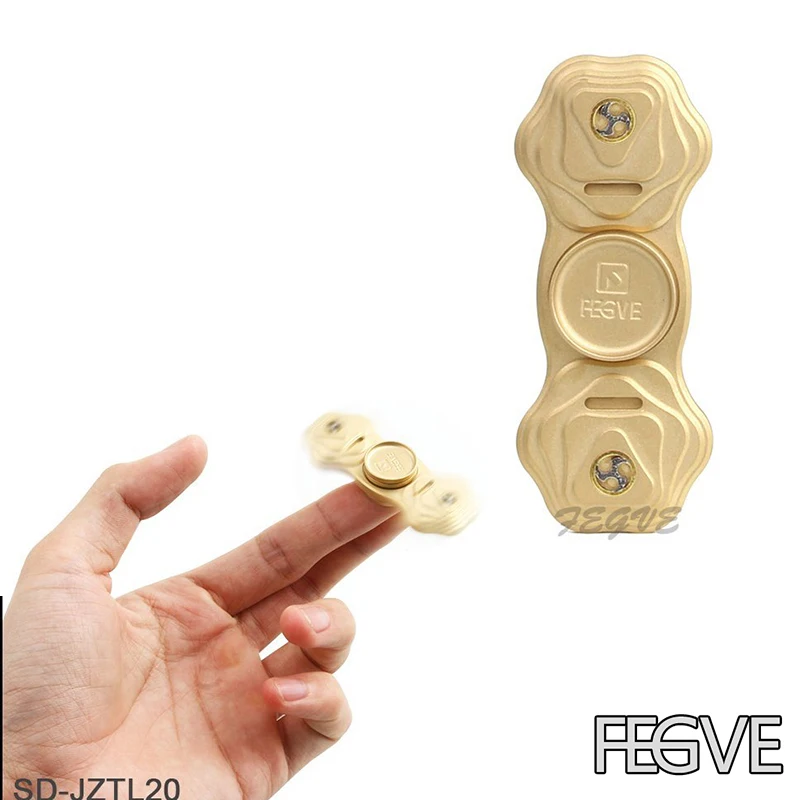 Fegve палец блесны Непоседа Титан Медь EDC руки Spinner Для аутизма и СДВГ беспокойство