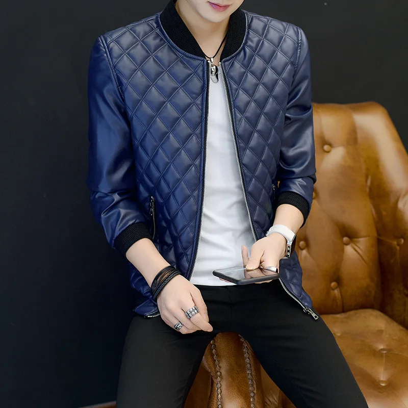 Мужская кожаная куртка мотоциклетная сезон весна и осень|men leather jacket|leather jacketmotorcycle