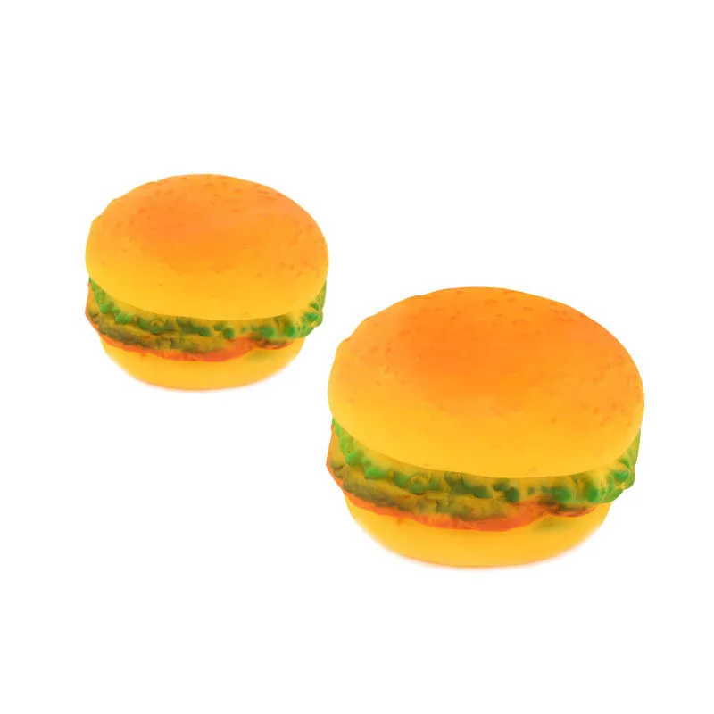 KIMHOME PET Interactive Dog Toys For Small Dogs Vinyl Glue Hamburger Squeak Puppy Toy Diameter 8.5cm Chew Bite Resistant | Дом и сад