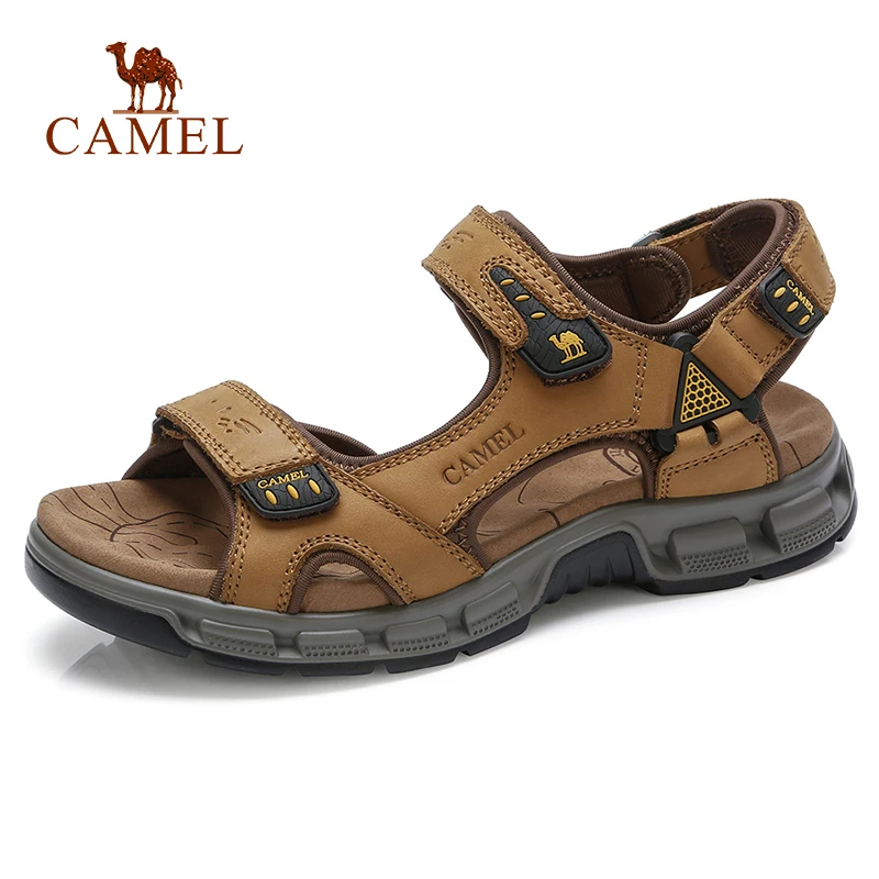 CAMEL/Новинка мужские уличные сандалии из натуральной кожи повседневные прочные