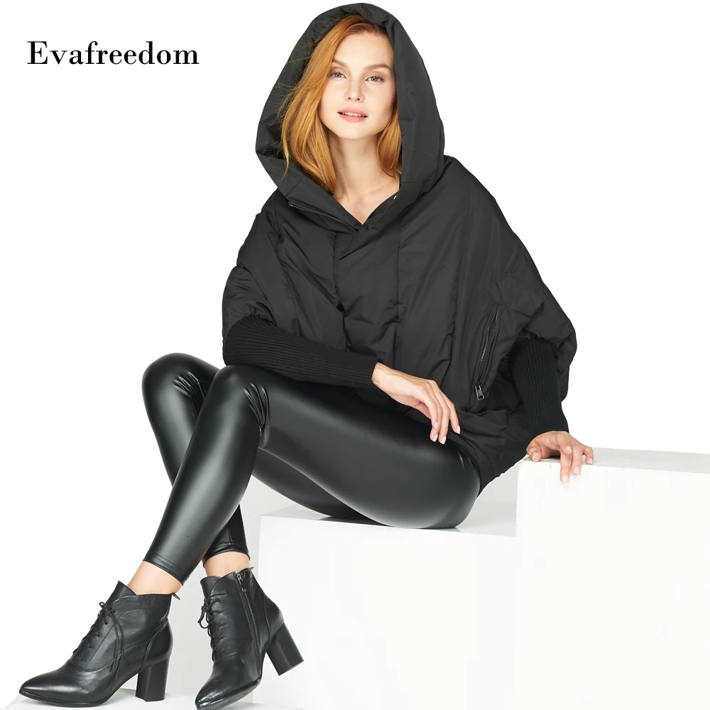 Eva Freedom 2020 Ladies Winter Jacket 90% White Duck Down Fashion Lightweight Plus Size Warm Bat-shaped Down Jacket Women