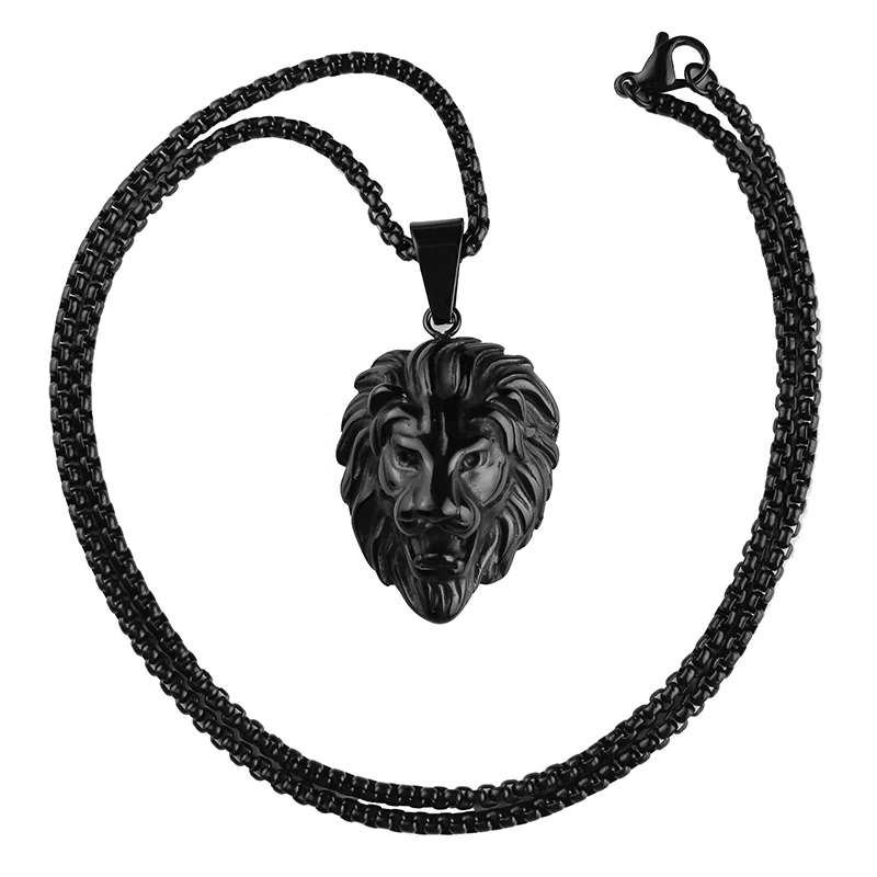 Ожерелье Valily с подвеской в виде головы льва стиле хип хоп для мужчин роскошное