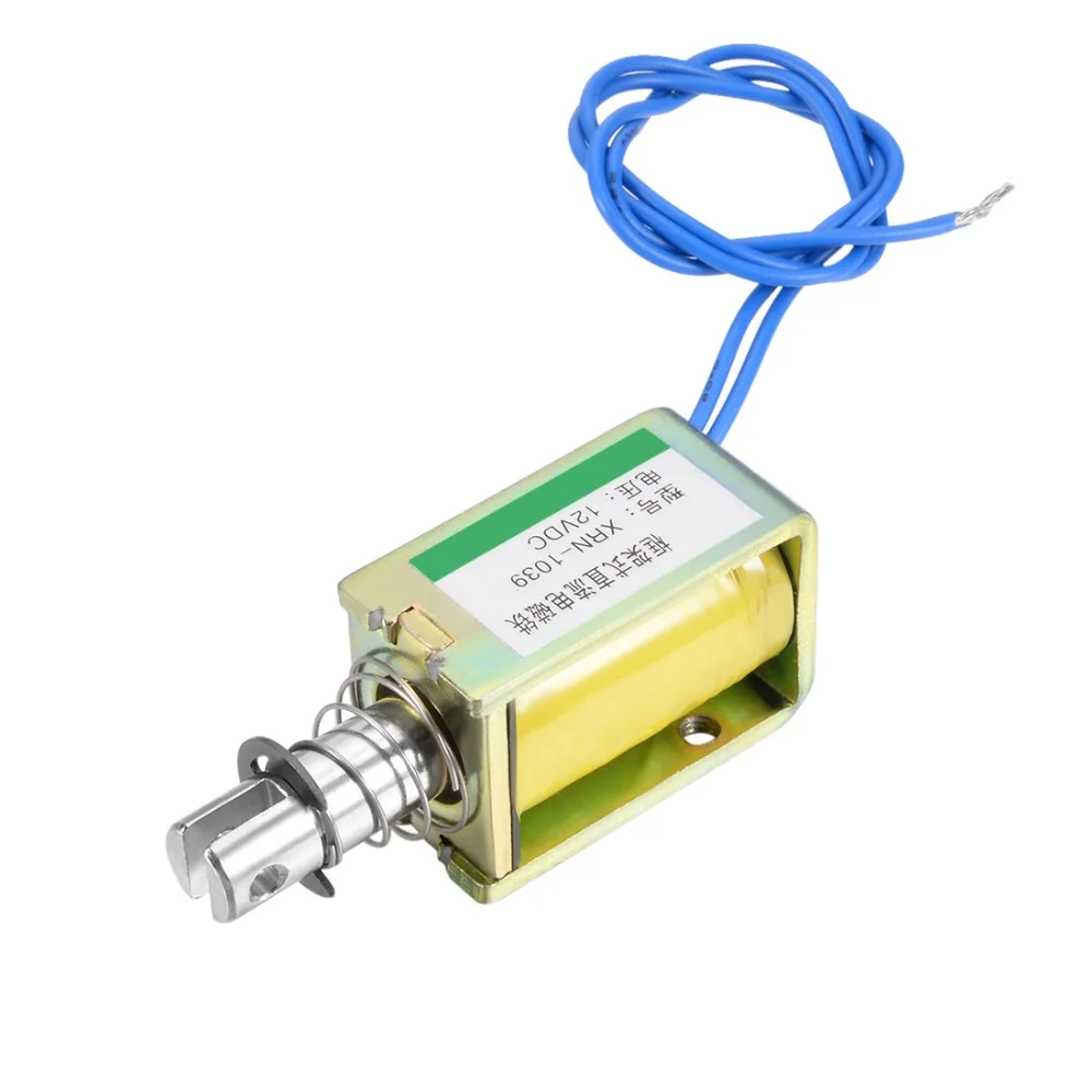 

UXCELL 1PCS Solenoid Electromagnet DC 12/25V 10/25/60N 10mm Pull Type Open Frame Solenoid Electromagnet Magnetic Materials
