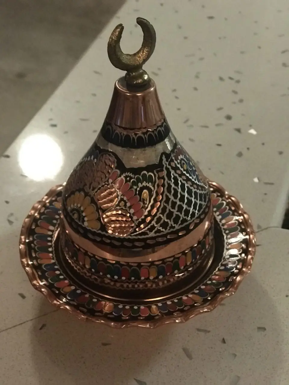 

Turkish Classy Sugar Bowl Copperplate Engraved Erzincan Lokumluk perfect gift