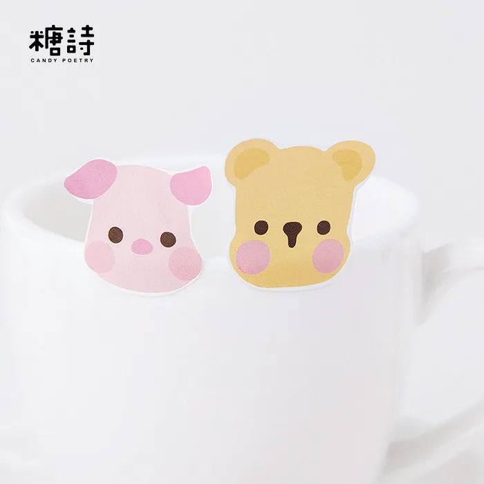 

45PCS/box New Cute Creative Shy Face Album Paper Lable Stickers Crafts And Scrapbooking Decorative Lifelog Sticker Stationery