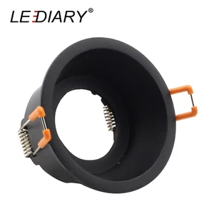 Светодиодный светильник IARY, матовый черный светодиод, точечные потолочные светильники рамка, 90-265 в, лампа GU10, сменная, 75 мм, вырезанное отверстие, встраиваемый потолочный светильник