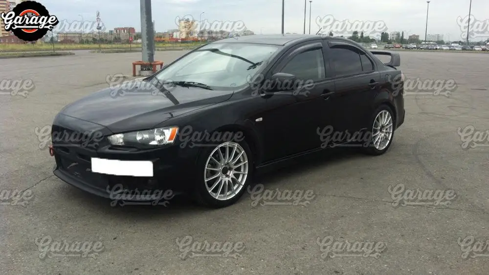 Боковые юбки для Mitsubishi Lancer 10 2008- дверных порогов ABS пластиковые накладки кузова kittuning Стайлинг экстерьер 1 комплект/2 шт