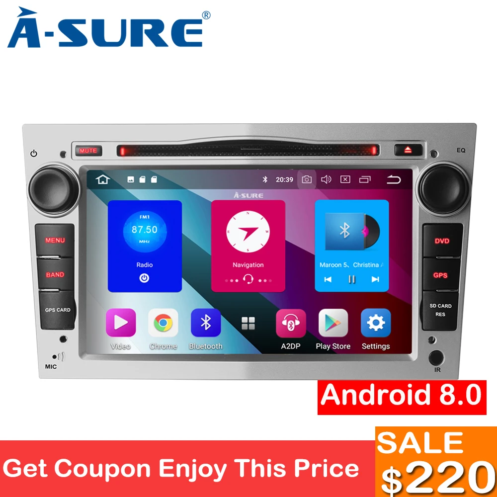 A Sure 7 дюймов 2 Din Android 8 0 автомобильный Радио dvd плеер gps для OPEL Vauxhall Antara Corsa D/Vivaro 2006 2007
