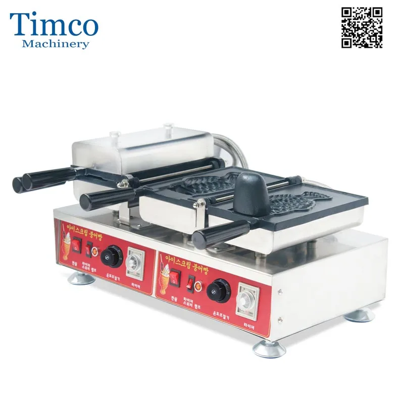 

Taiyaki Maker Stainless Steel 2PCS Japan Ice Cream Fish Waffle Making Machine