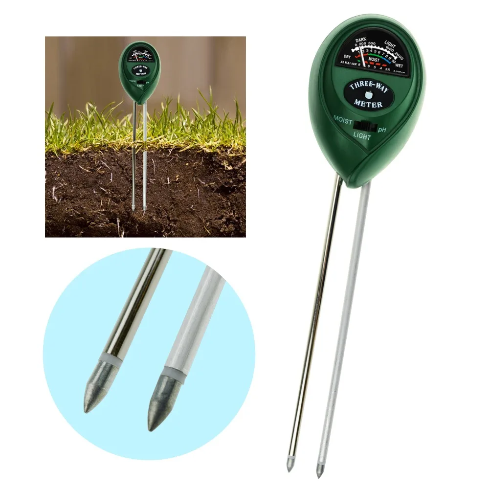 

Измеритель pH почвы, влажности светильник 3 в 1, тестер с щупом, датчик качества полива растений в саду, контроль качества и кислотности