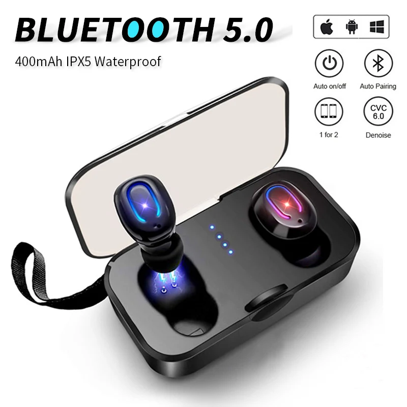 T18s TWS беспроводные наушники Bluetooth спортивные гарнитура Bleutooth наушники|Наушники и