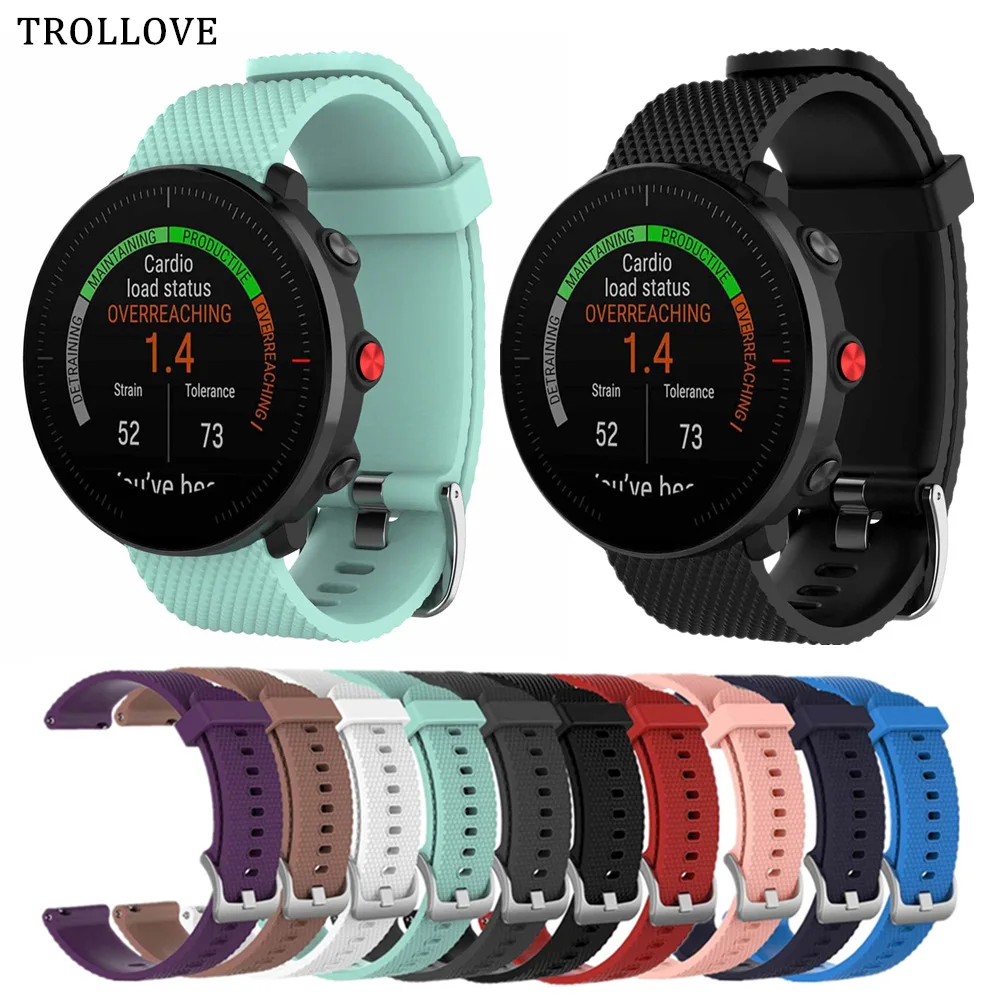 Спортивный ремешок для умных часов Polar Vantage M мягкий силиконовый наручных сменный