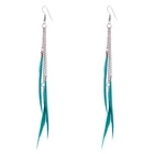 Женские серьги-подвески lureme, с перьями и кисточками, с крючком, модные богемные украшения, бижутерия (er005297)