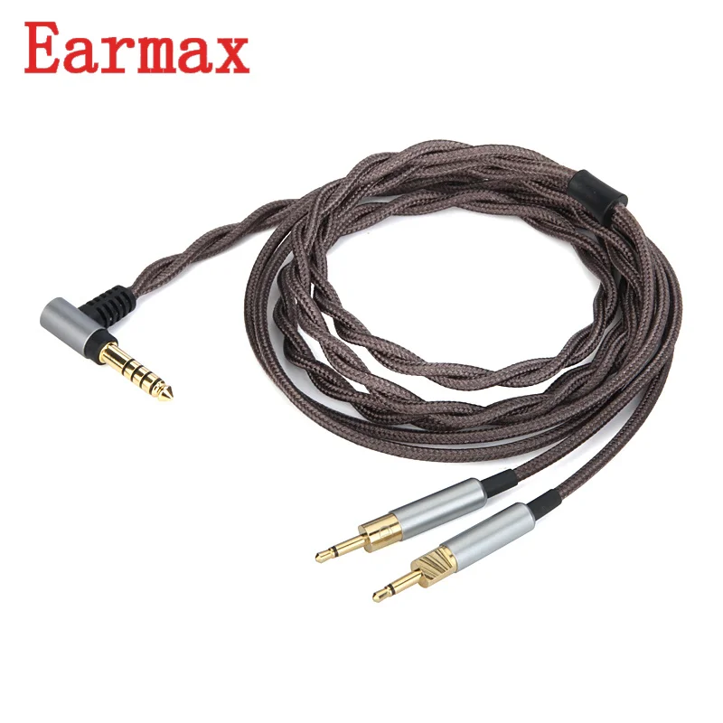 Earmax 4 мм кабель для наушников HIFI аудио Aux OCC серебряное покрытие сбалансированный
