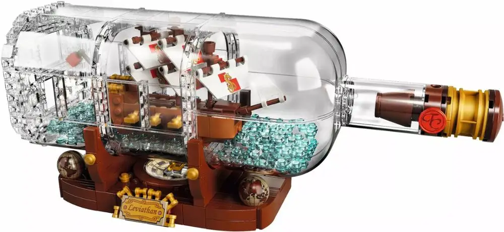 Legoings 21313 доставка в бутылке строительные блоки набор подарки на день рождения