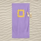 Забавное пляжное полотенце для душа с глазком для сериала Friends, подарки для сериала, фиолетовая дверь Моники, банное полотенце для полотенца для лица и рук