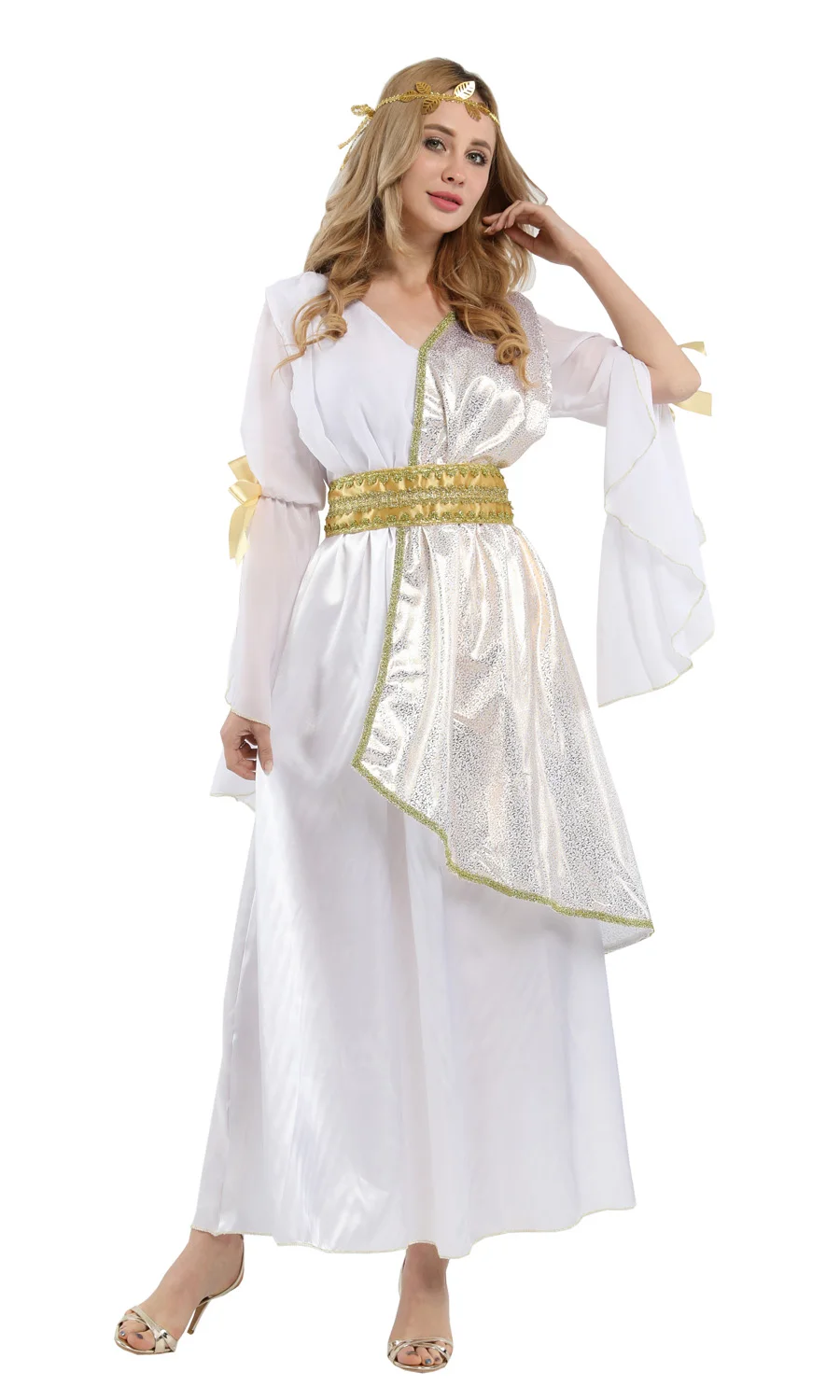 

Shanghai Story Halloween White Egyptian princess queen costume Greek goddess dress Sexy Roman Queen Cosplay for women