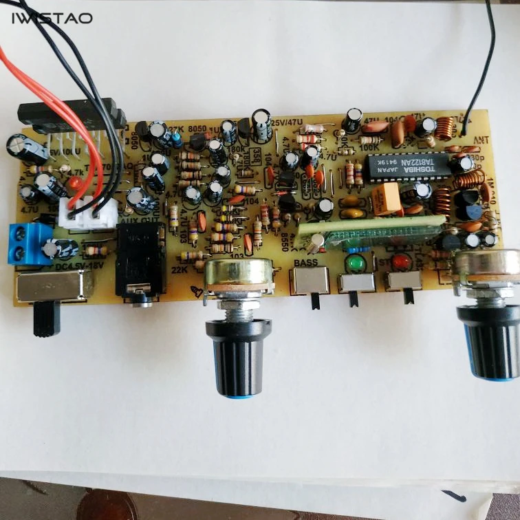 Готовая плата FM радио IWISTAO 2X8W дисплей TA8122AN Power Amp TDA7057AQ рабочее напряжение