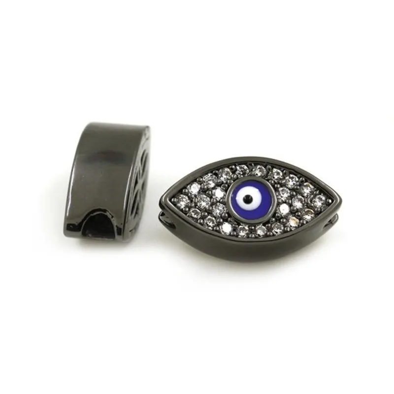 Бусины от злых глаз прозрачные бусины из кубического циркония с микрозакрепкой d