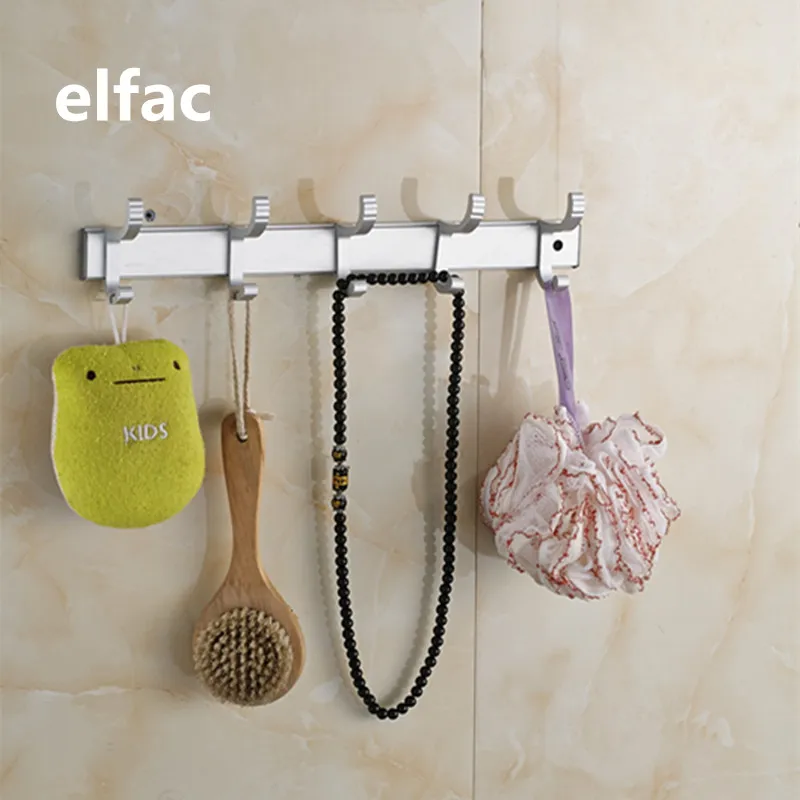 Elfac пять Крючки халат стены крюк Высокое качество Кухня Аксессуары для ванной
