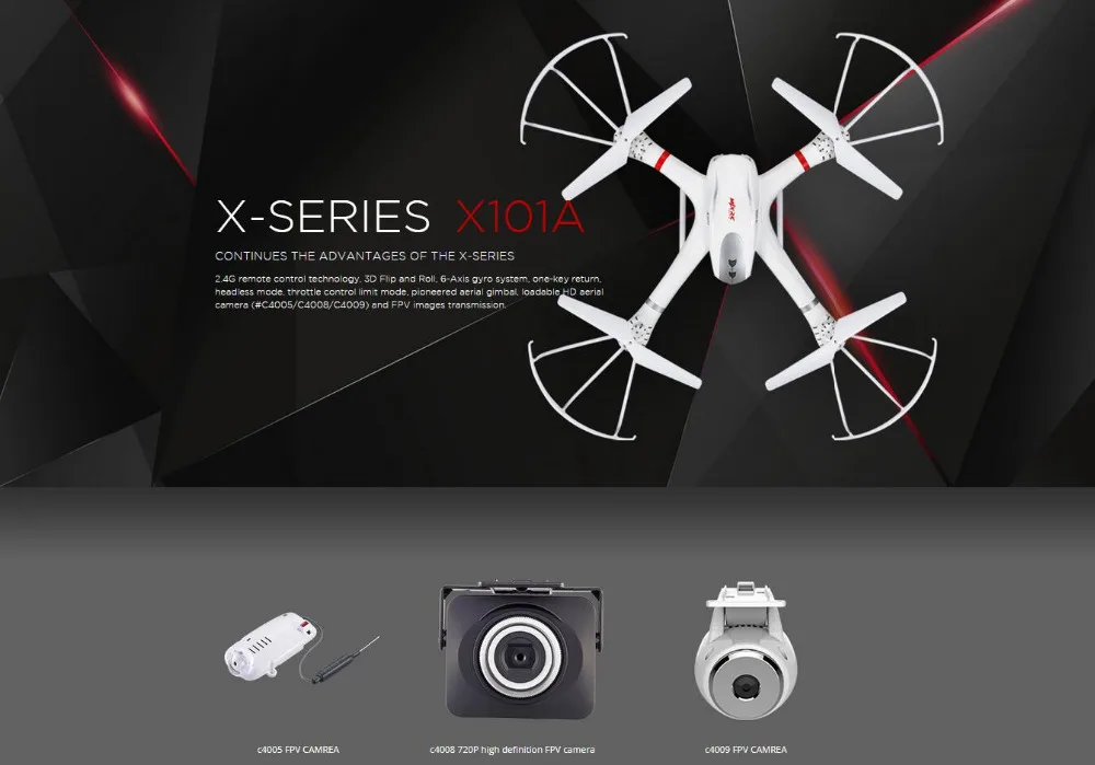 Профессиональный RC дроны Дрон MJX X101 с C4015 C4018 Камера FPV 2,4 ГГц 6 оси гироскопа RC Quadcopter 3D рулон Дрон
