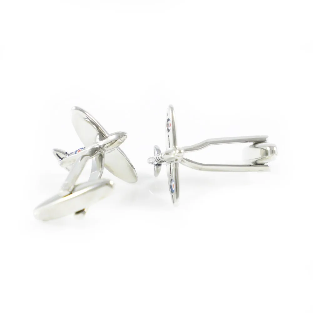 Серебряный тон Spitfire самолет запонки подарок на день рождения Запонки Свадебные |