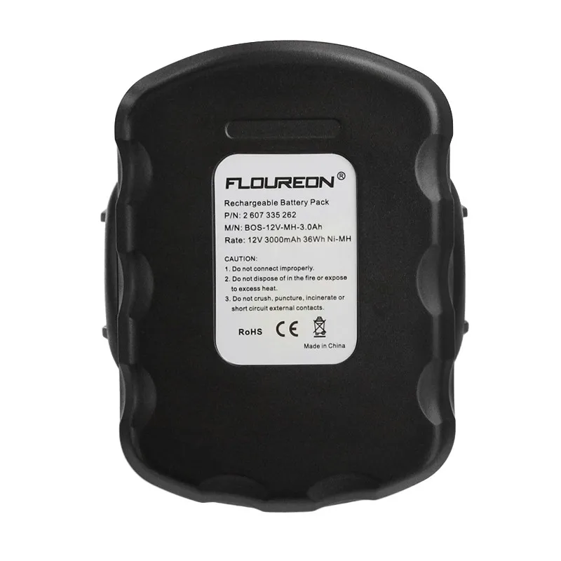 FLOUREON 12V 3000 мА/ч, сменный никель-металлогидридный аккумулятор Перезаряжаемые Батарея для GSB 18 VE-2 GDS 18 V-HT GSR 18 VE-2 PSB 18VE PSR 18VE