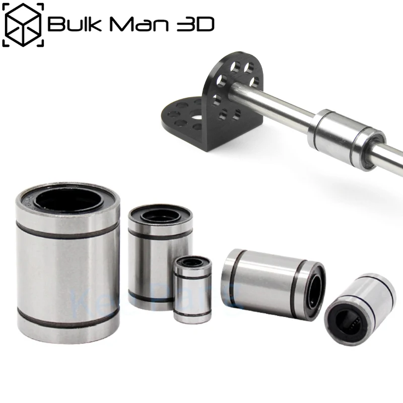 

10pcs/lot LM6UU LM8UU LM10UU LM12UU Double Side Rubber Seal Linear Motion Ball Bearing Bushing for 3D Printer CNC Router Parts