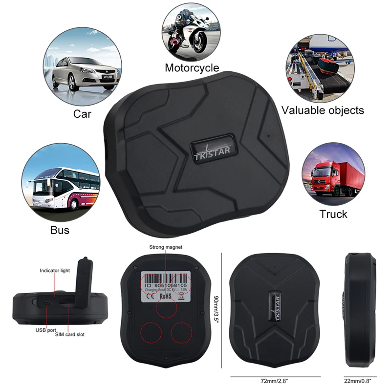 2G Tk905 Автомобильный gps трекер Автомобильный мотоцикл Водонепроницаемый магниты gps трекер 5000 мАч батарея Rastreador Veicular gps GSM трекер