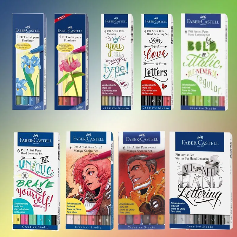 Оригинальный Faber Castell тушью Питт художественный маркер ручка мягкие ручки